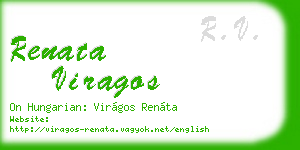 renata viragos business card